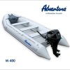 Nafukovací motorový člun Adventure M-400 - světle šedý